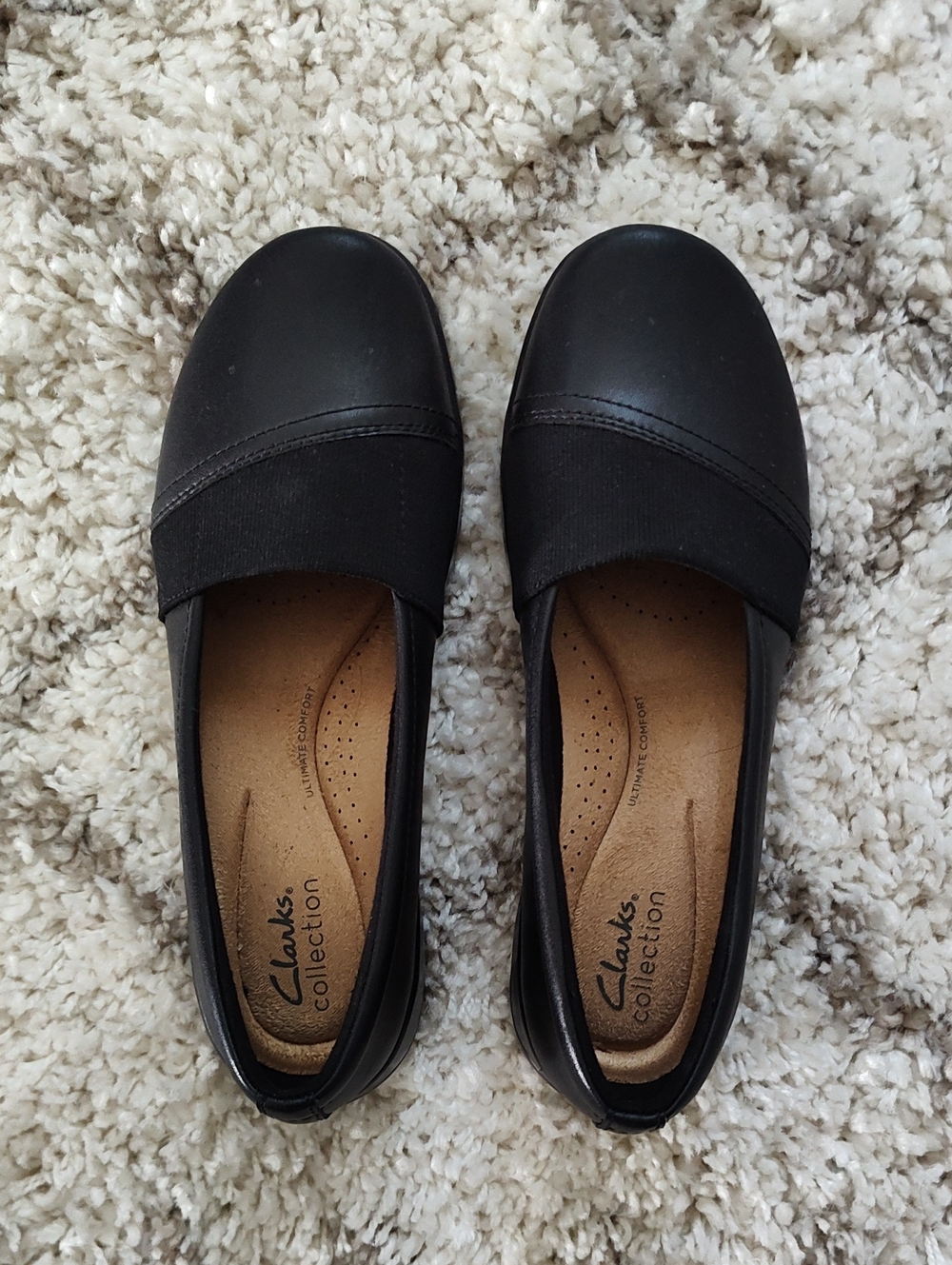 Women's Black (Slip Resistant) Slip-On Comfort Flats